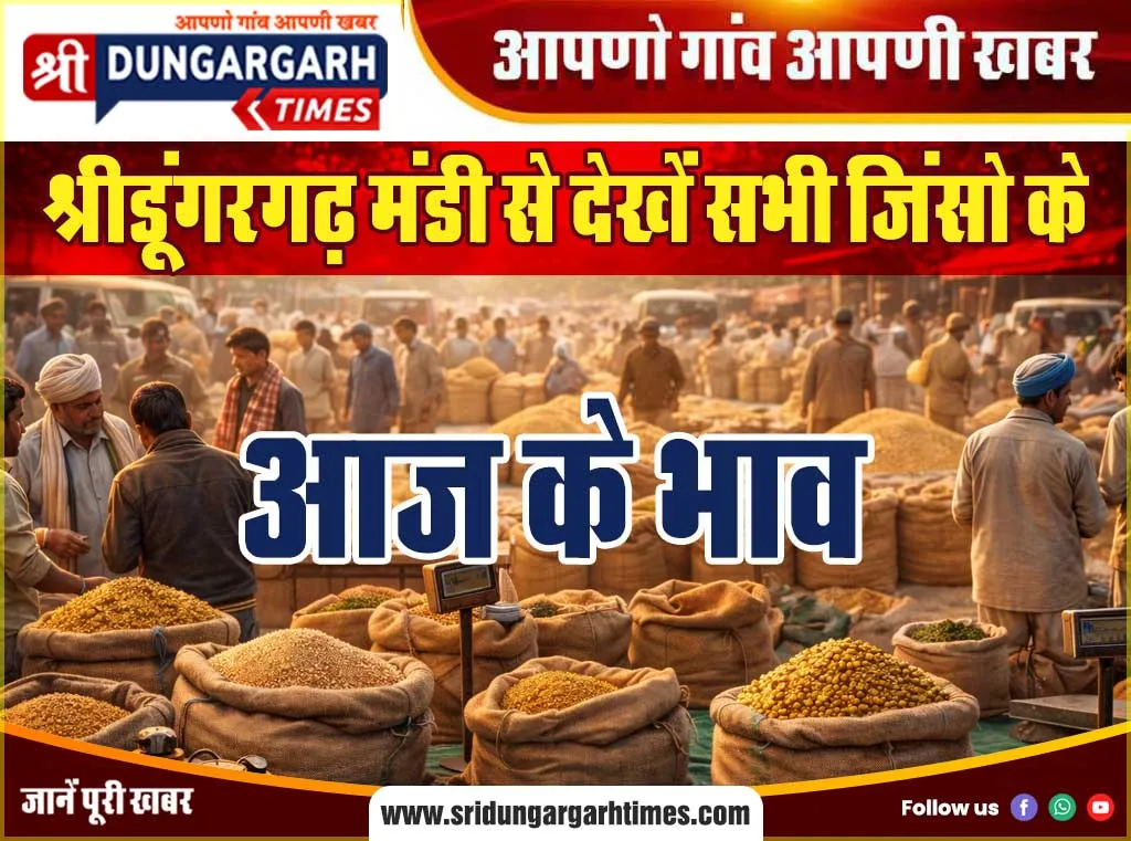 ग्वार, मैथी, मूंगफली और जीरा में जोरदार तेजी, देखें श्रीडूंगरगढ़ मंडी से सभी जिंसो के आज के भाव