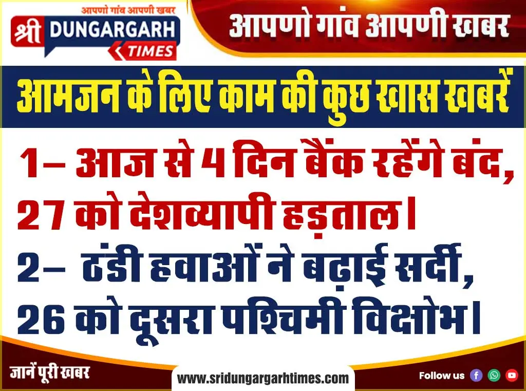 आमजन के लिए काम की कुछ खास खबरें